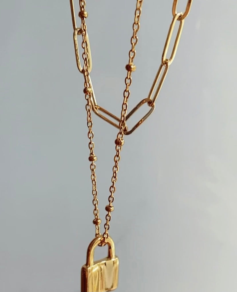 Bronze Paper Clip Pendant Crown Lock Necklace – Petals Jewelry Designs by  Brandi Crain