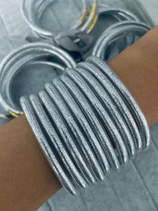 Silver Jelly Bangles